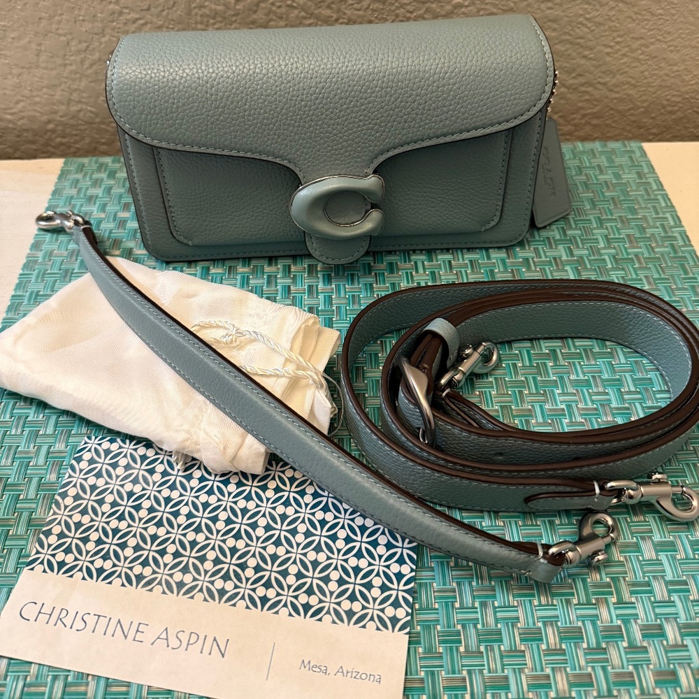 Coach Tabby 20 in Aquamarine with Silver hardware, EEUC